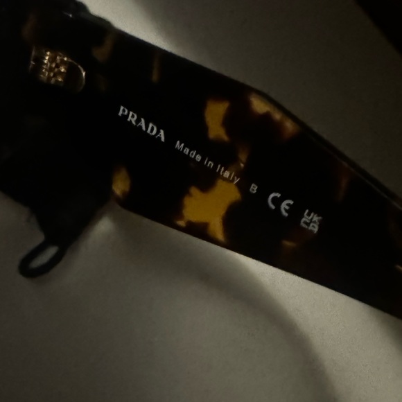 Prada Gradient Sienna Symbole Tortoise SPR07Y Acetate Italian Cat Eye Sunglasses - Picture 9 of 9